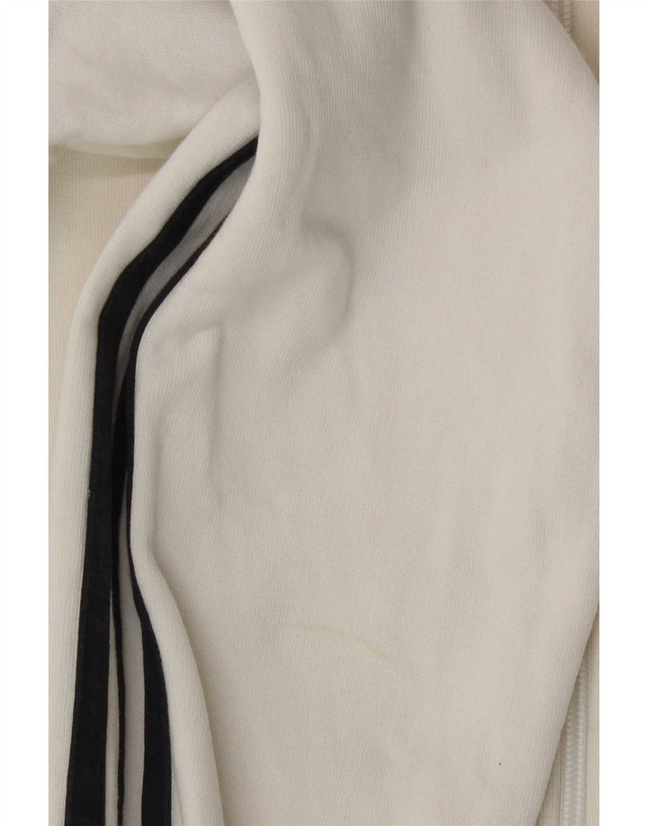 Adidas Mens Tracksuit Top Jacket XL Off White Algodão