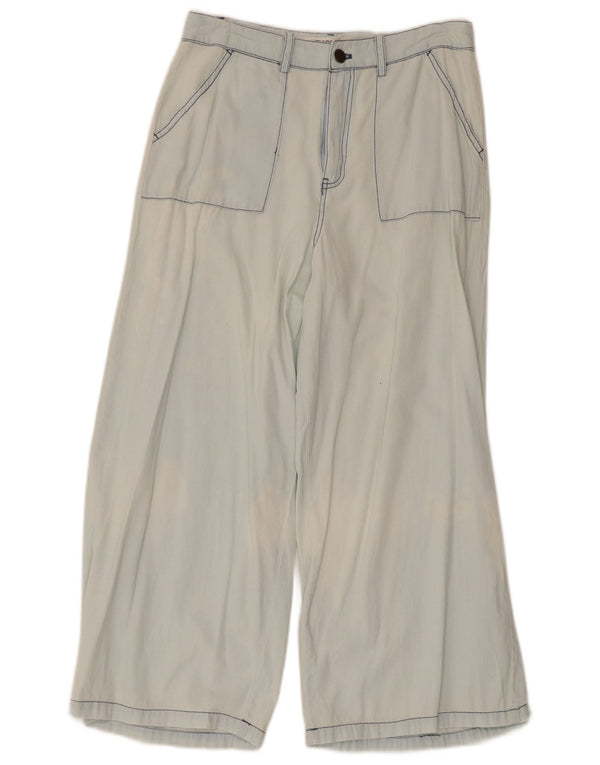 Calça feminina Rip Curl com perna larga e corte pequeno W28 L23 azul