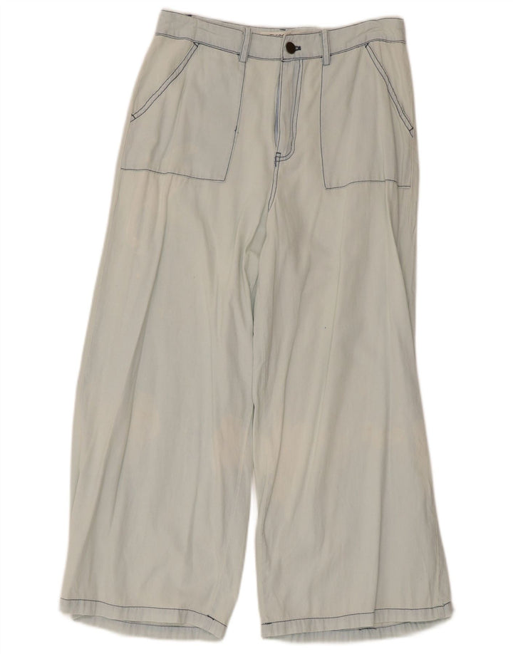 Calça feminina Rip Curl com perna larga e corte pequeno W28 L23 azul