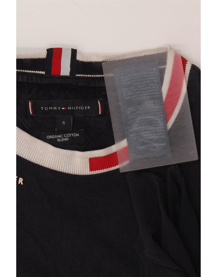 Camiseta masculina Tommy Hilfiger top pequeno algodão azul marinho