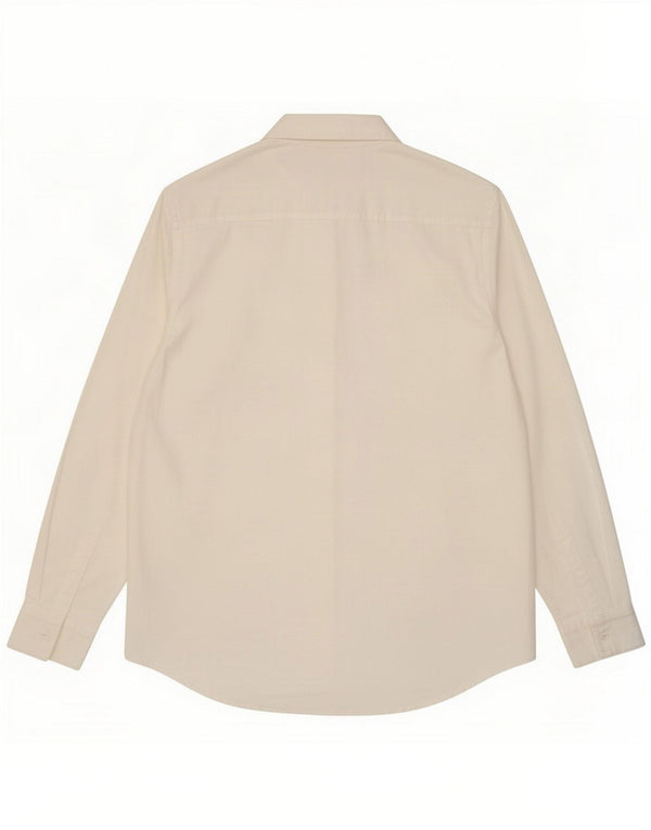 Guess Camisa feminina gráfica solta ajuste Reino Unido 10 pequeno algodão branco