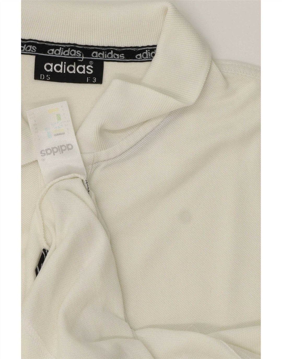 Adidas Mens Polo Shirt UK 38/40 Médio Algodão Branco