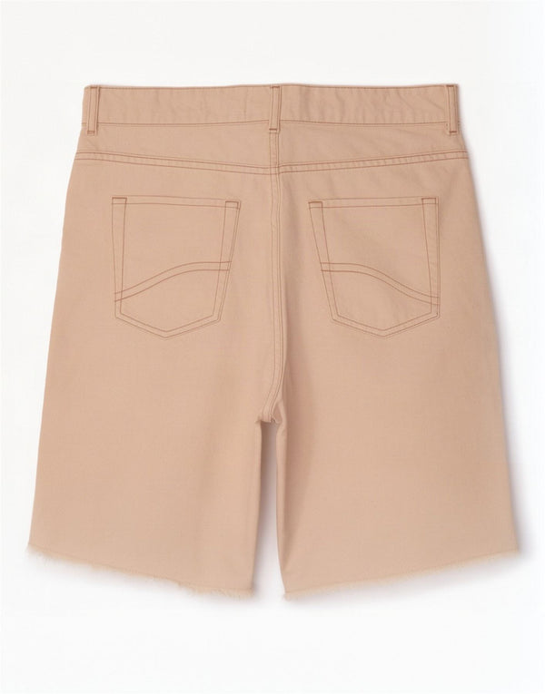 Fat Face Womens Fleet Bermuda Denim Shorts Reino Unido 12 Médio W30 Off White