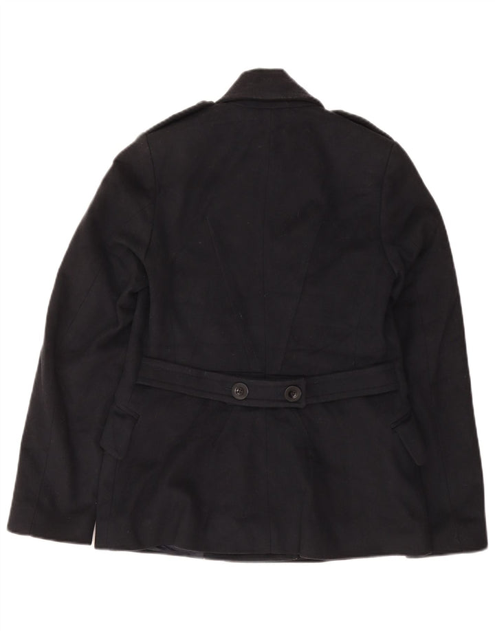 Casaco feminino Reiss militar ervilha Reino Unido 10 lã azul marinho pequeno