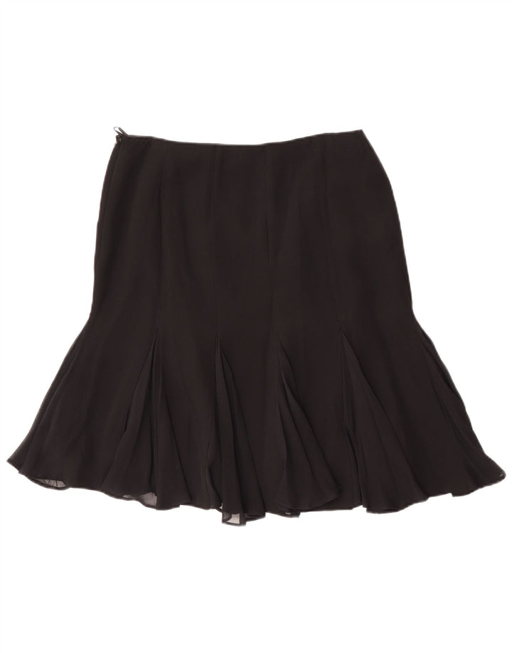 Saia trompete feminina Luisa Spagnoli IT 42 médio W28 seda preta