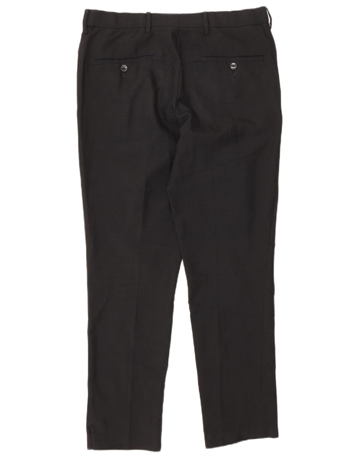 Calça Chino Masculina Slim Fit Marks & Spencer W32 L29 Poliéster Preto