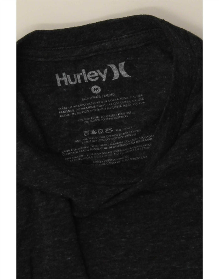 Camiseta masculina Hurley com estampa gráfica cinza médio algodão