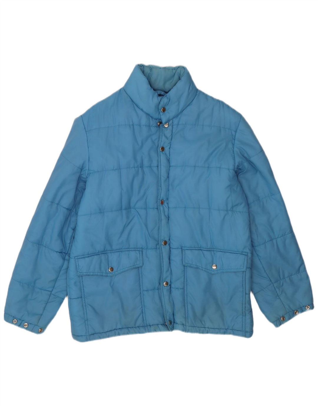 Jaqueta acolchoada masculina vintage UK 40 grande azul
