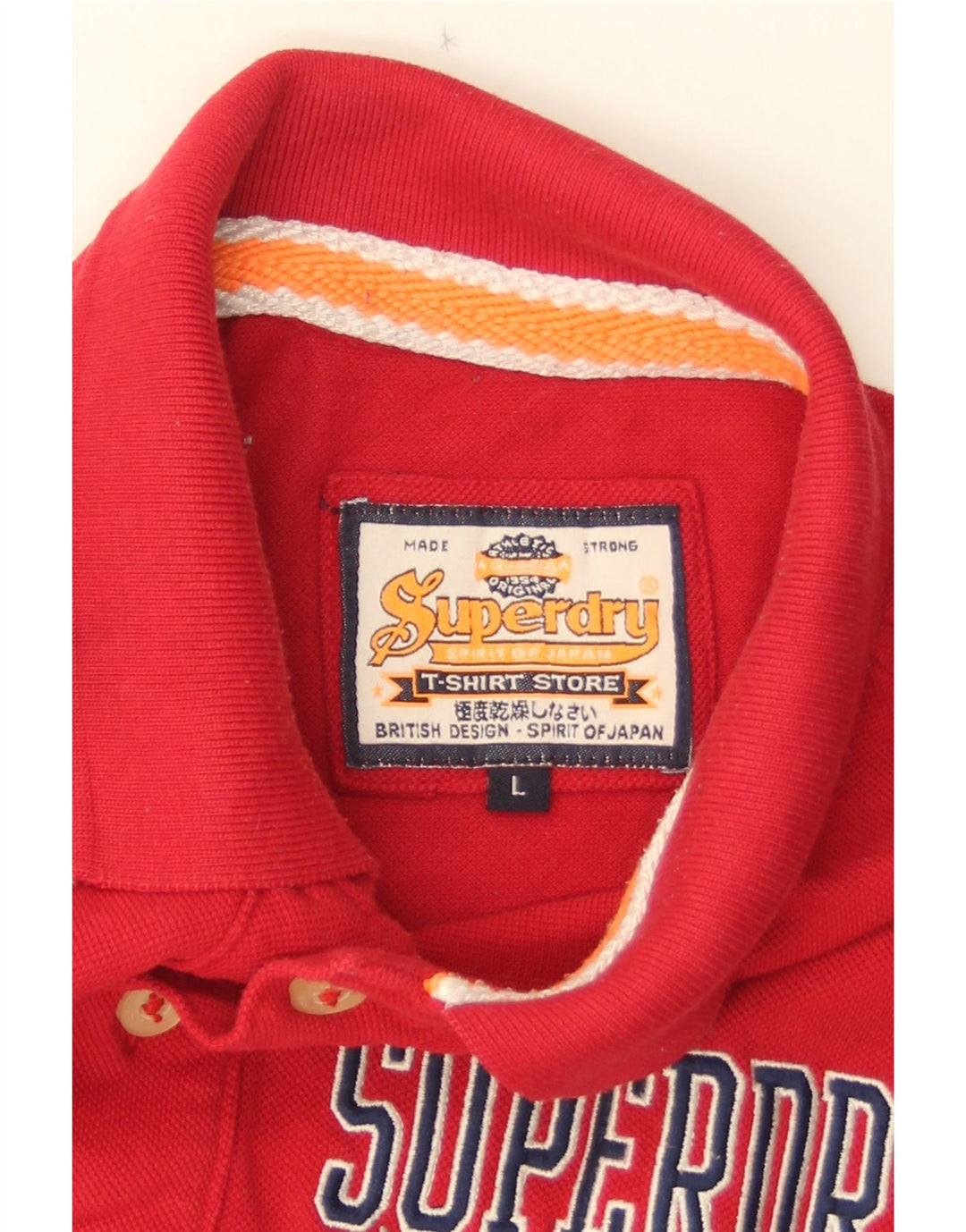 Camisa pólo gráfica masculina Superdry grande vermelha