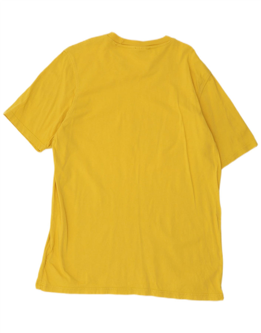 Adidas Mens Graphic T-Shirt Top Médio Algodão Amarelo