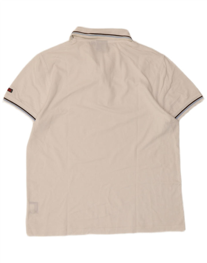 Camisa polo masculina Slam grande algodão branco