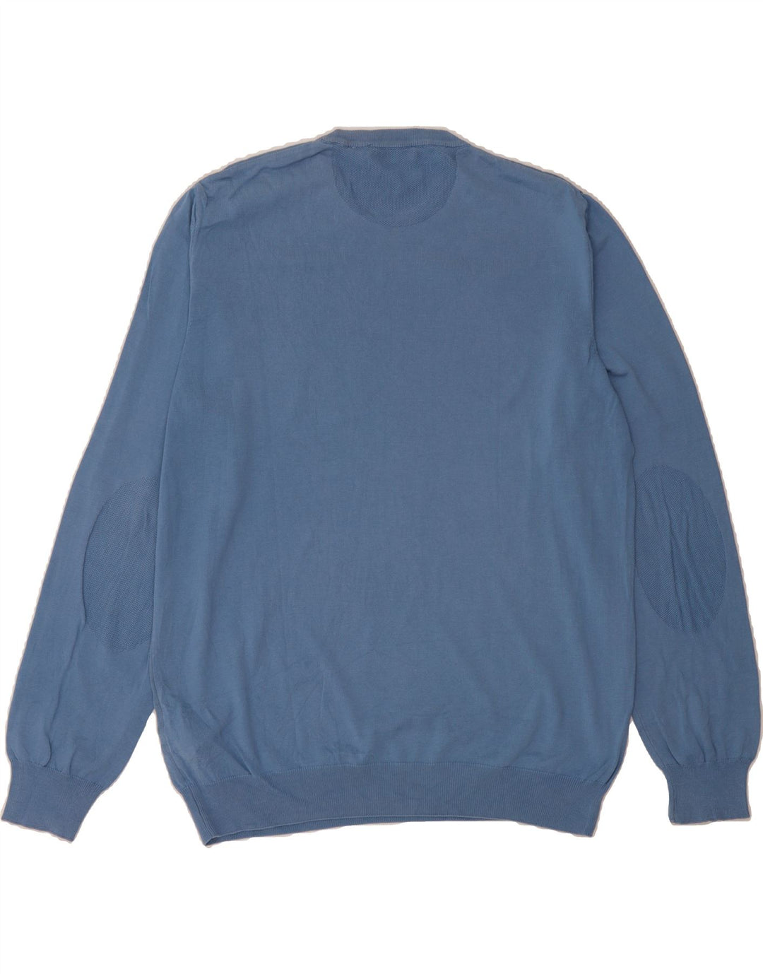 TRUSSARDI JEANS Mens Crew Neck Jumper Sweater XL Blue Cotton Vintage Trussardi Jeans and Second-Hand Trussardi Jeans from Messina Hembry 
