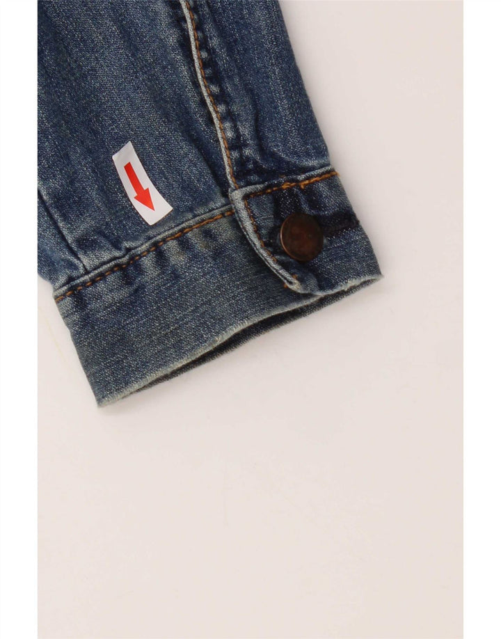 Jaqueta jeans feminina Topshop UK 12 algodão azul médio