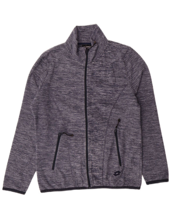 Jaqueta de lã feminina Lotto UK 14 médio azul marinho manchado