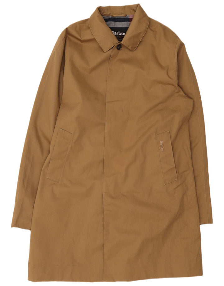 Sobretudo masculino Barbour UK 40 grande poliéster bege