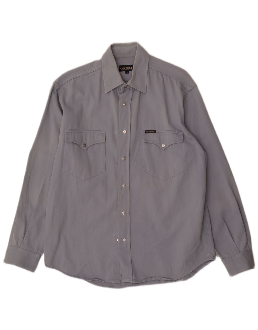 Camisa masculina CARRERA algodão azul médio