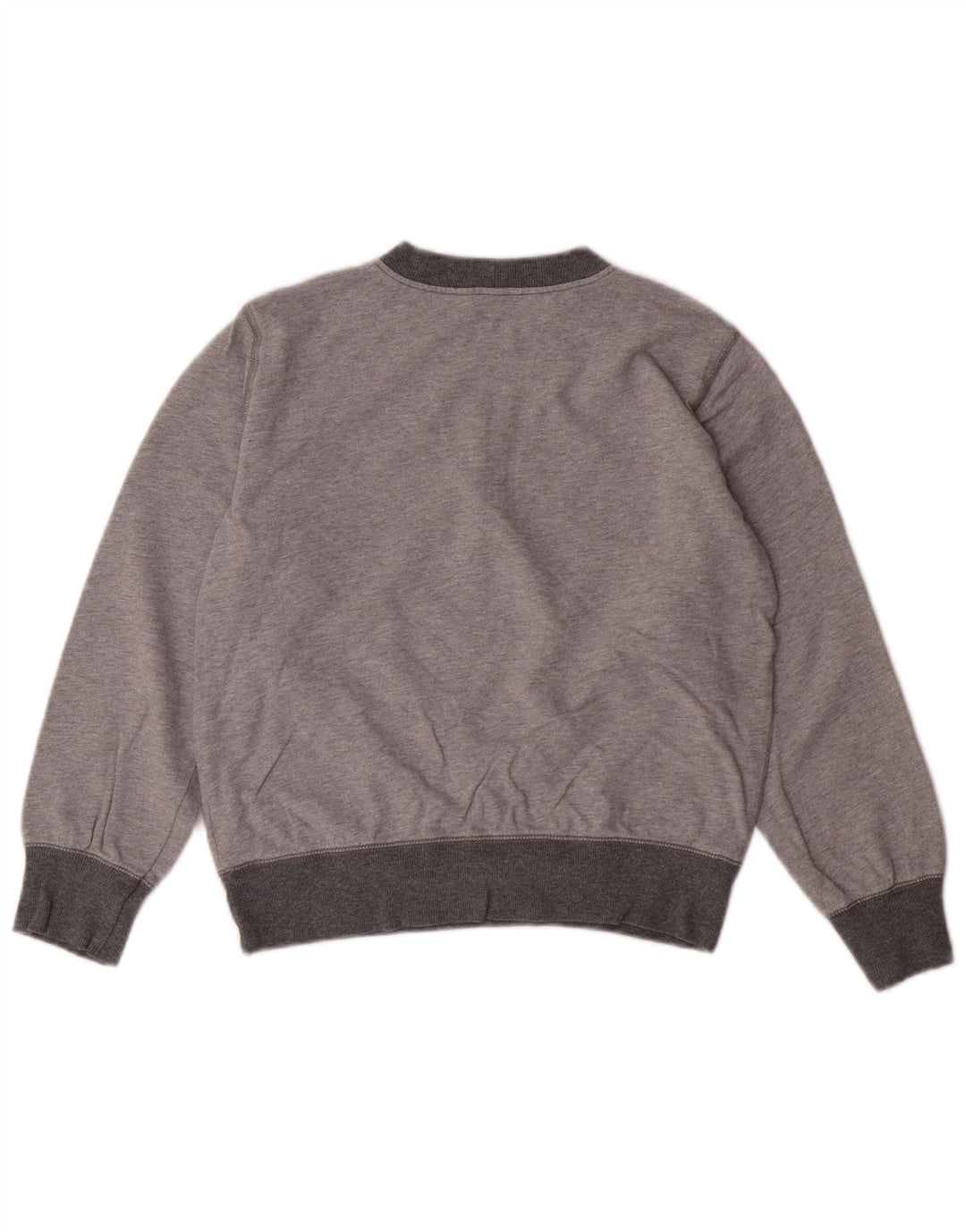 Suéter gráfico masculino BENETTON 8-9 anos grande bloco cinza