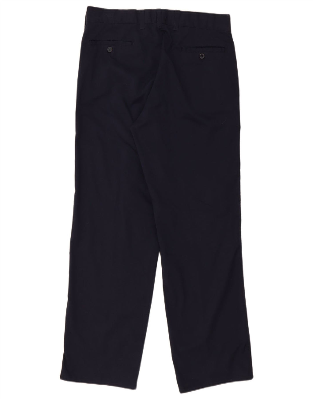 Armani Mens Straight Chino Calças IT 46 Pequeno W30 L30 Azul Marinho Poliéster