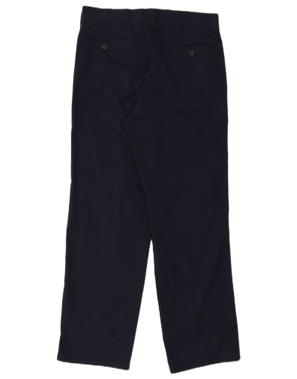 Armani Mens Straight Chino Calças IT 46 Pequeno W30 L30 Azul Marinho Poliéster