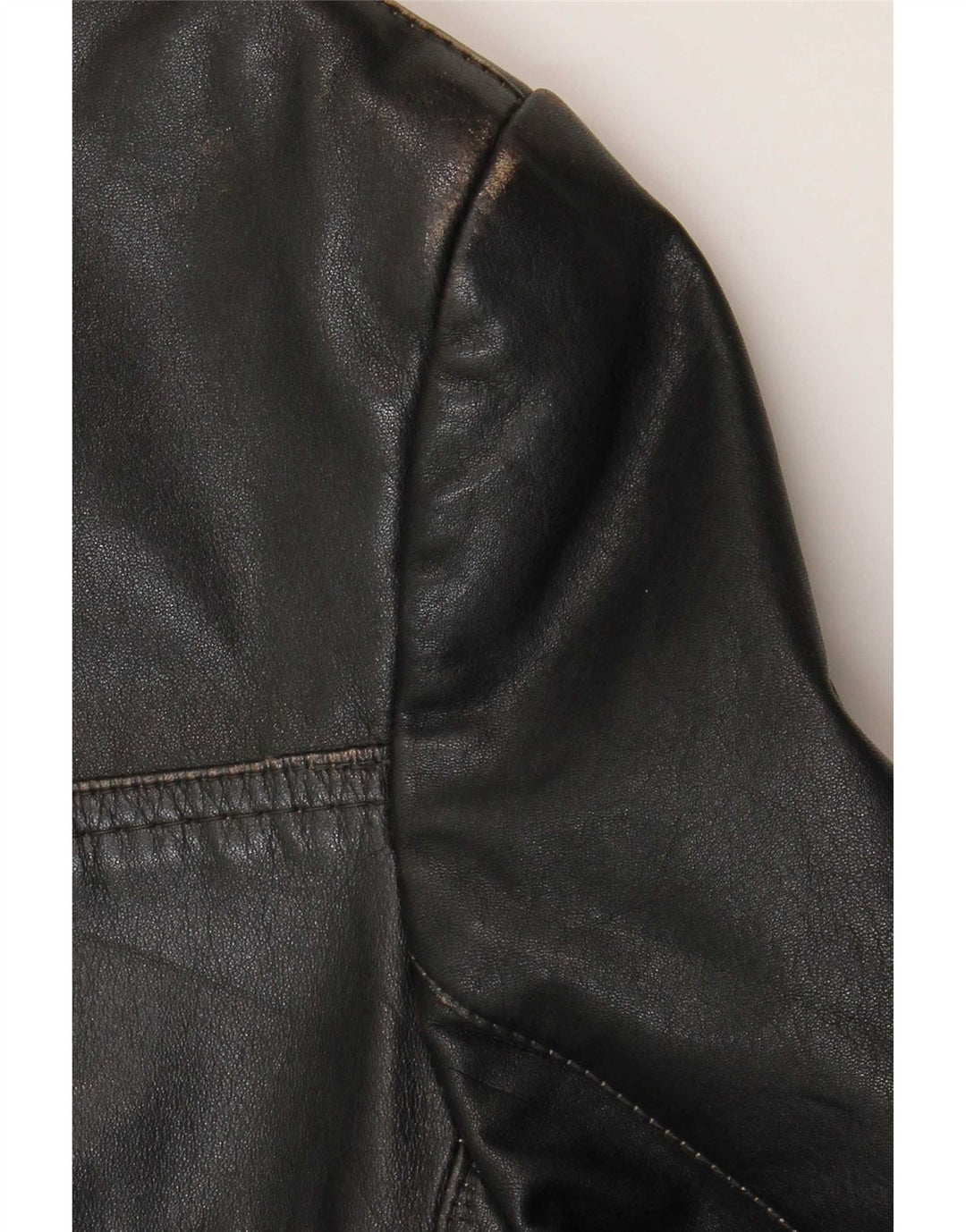 Jaqueta de couro masculina vintage UK 38 couro preto médio