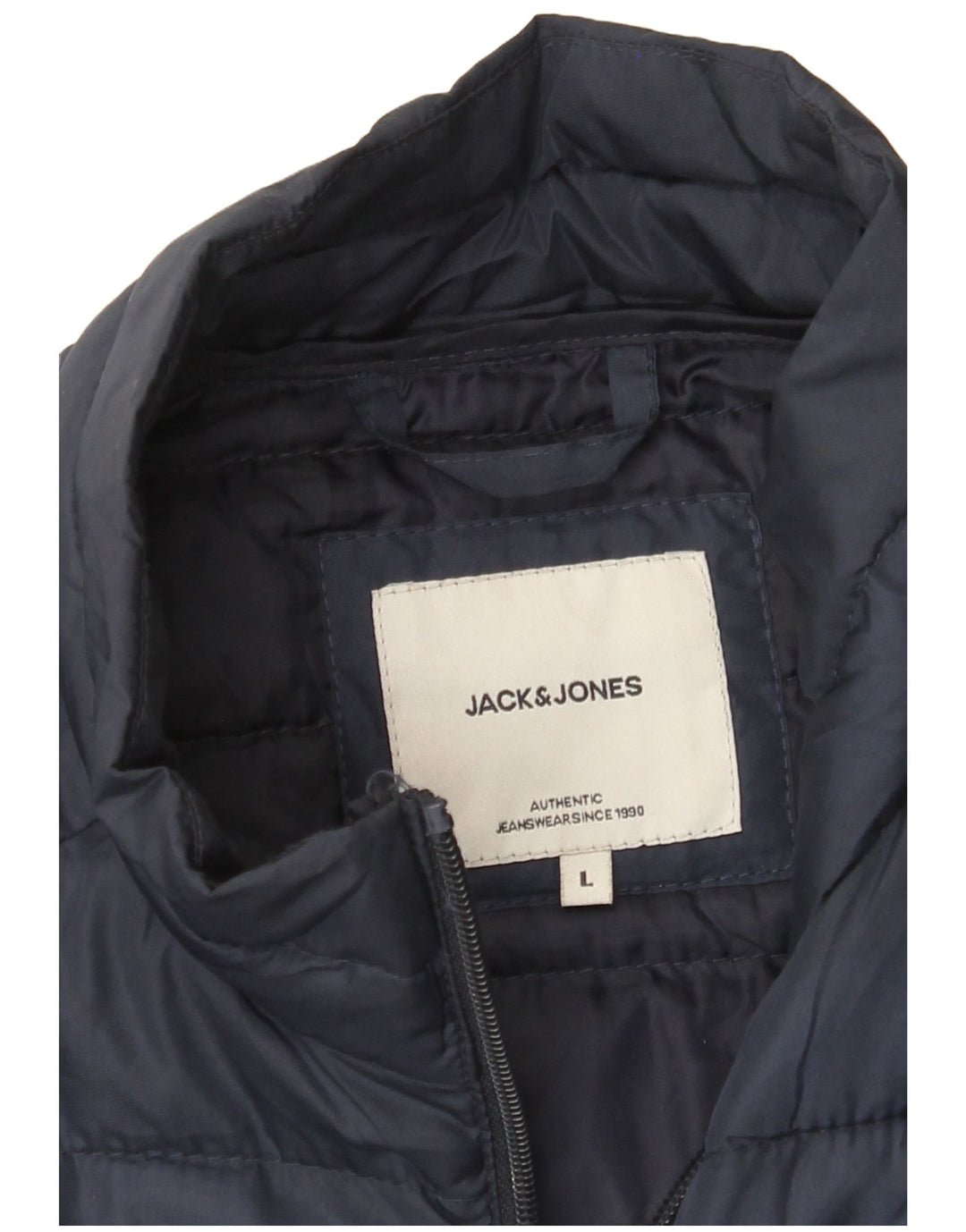 Jaqueta acolchoada masculina Jack & Jones UK 40 grande azul marinho