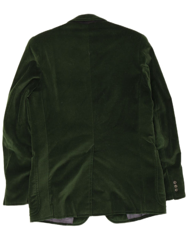 Jaqueta Blazer Masculina Vintage com 2 Botões Reino Unido 38 Verde Médio