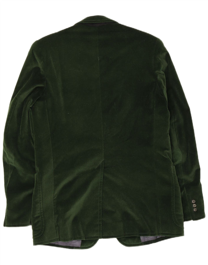 Jaqueta Blazer Masculina Vintage com 2 Botões Reino Unido 38 Verde Médio