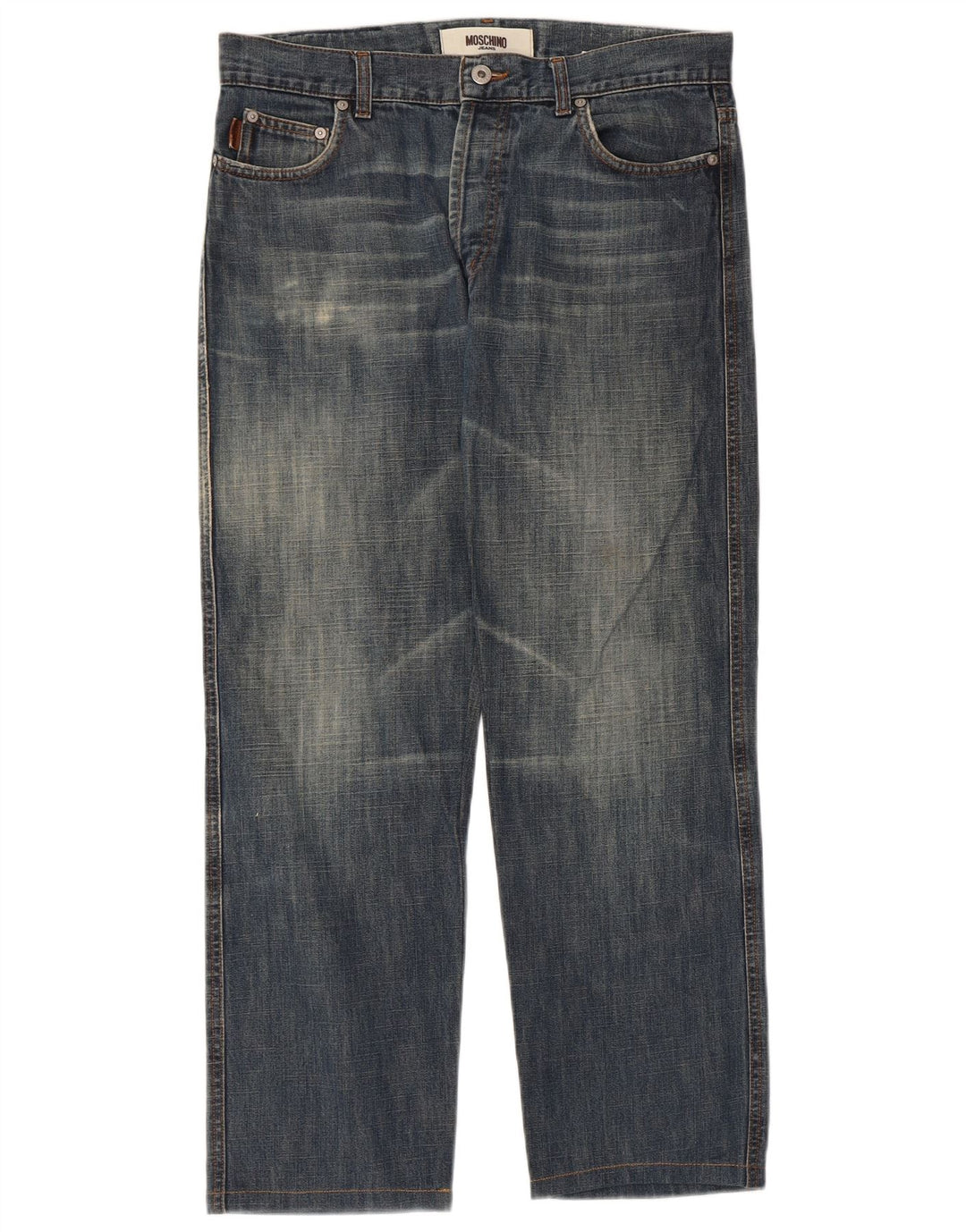 Calça jeans reta masculina MOSCHINO W34 L27 algodão azul
