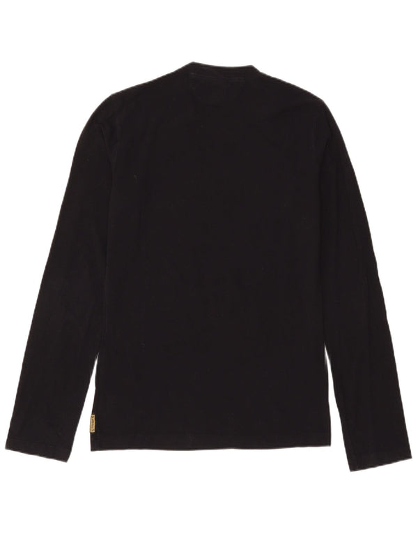 Armani Jeans Mens Gráfico Top Manga Longa Médio Algodão Preto