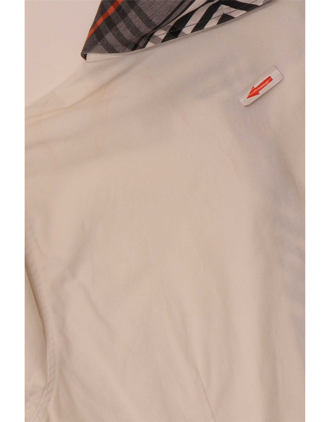 Camisa feminina Naracamicie EUA 0 XS algodão xadrez branco