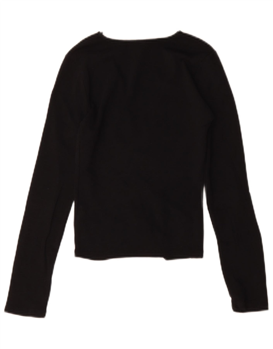 Zara Suéter feminino cropped com decote em V Reino Unido 8 pequeno preto