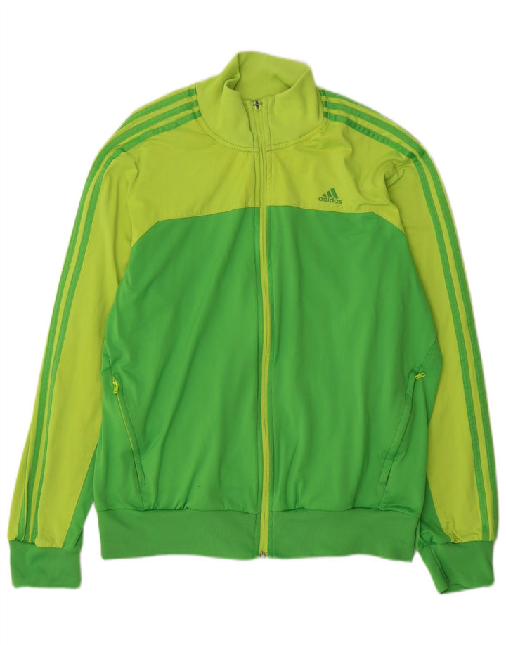 Adidas Mens Climalite Tracksuit Top Jacket Grande Verde Colorblock