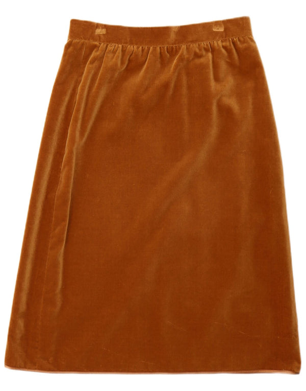 Saia feminina vintage cintura alta veludo IT 44 médio W28 marrom