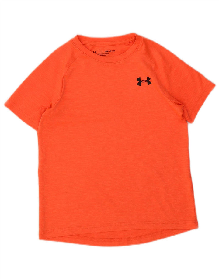 Camiseta Under Armour Boys Top 7-8 Anos Pequeno Laranja