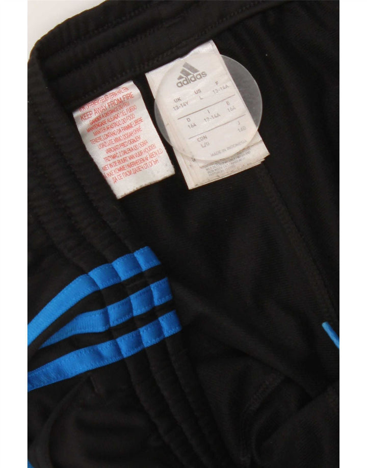 Adidas meninos calças de treino joggers 13-14 anos preto poliéster