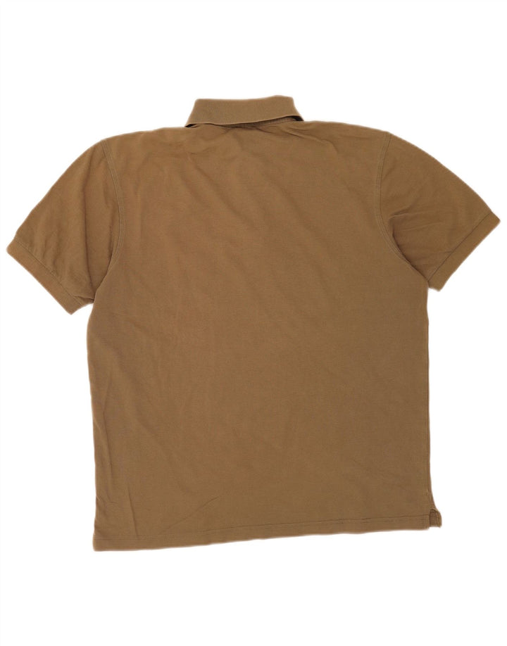 Camisa polo masculina Hugo Boss pequena algodão cáqui