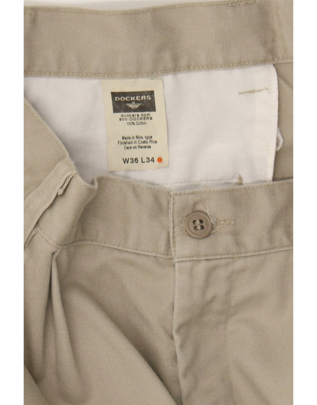 DOCKERS Mens Pegged Chino Trousers W36 L34 Beige Cotton Vintage Dockers and Second-Hand Dockers from Messina Hembry 