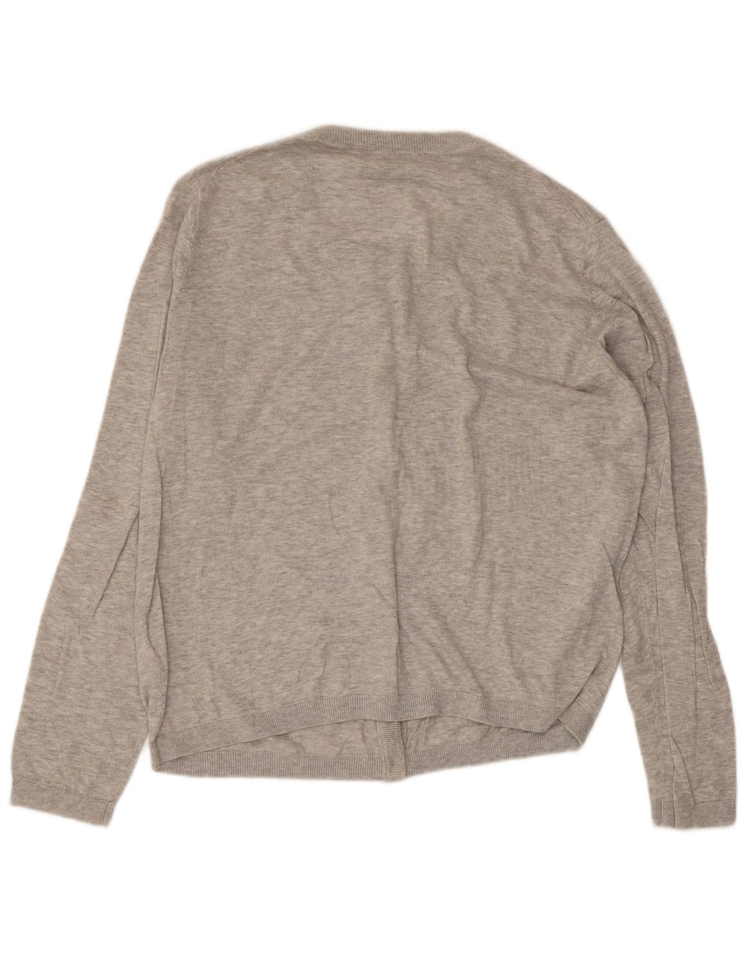 Suéter cardigã feminino GANT UK 20 2XL algodão cinza