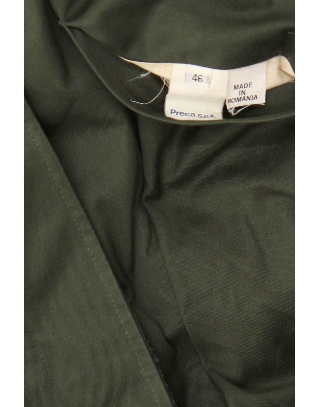 Trench coat reversível das mulheres do vintage IT 46 poliéster verde grande da verificação