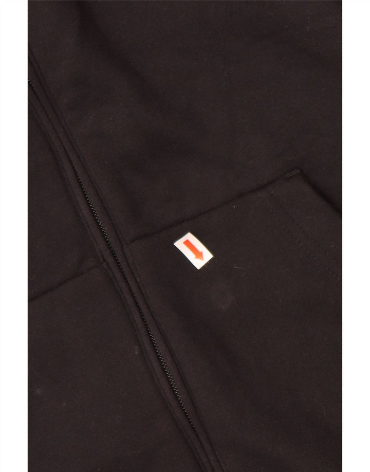 ADIDAS Mens Zip Hoodie Sweater Small Black Cotton