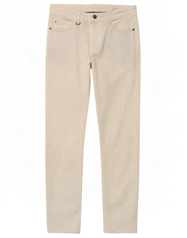 Zara Mens Slim Jeans EU 36 XS W29 L30 Algodão Branco
