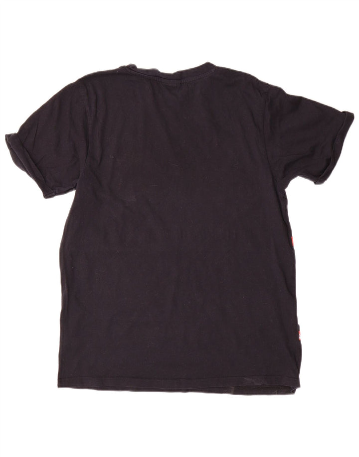 Camiseta feminina gráfica ELLESSE Reino Unido 10 pequeno algodão colorido preto