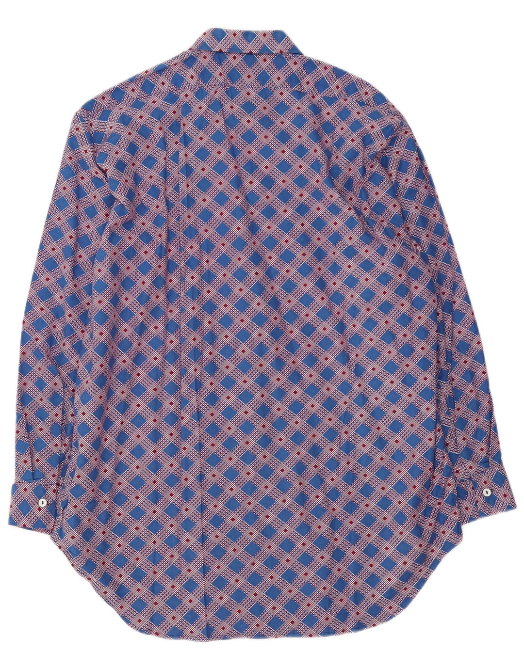 Camisa masculina vintage grande xadrez azul