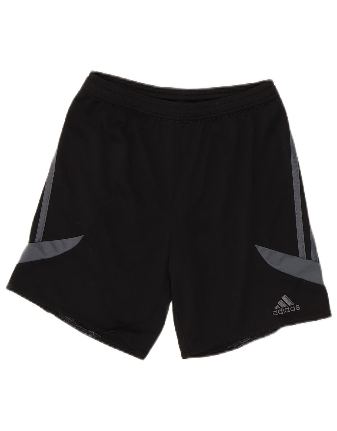 ADIDAS Boys Climalite Sport Shorts 11-12 Anos Grande Preto Colorblock