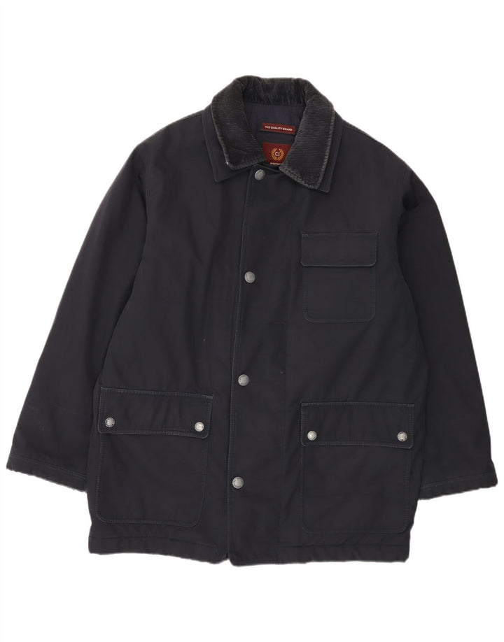 Casaco corta-vento masculino Cotton's Industries UK 14 médio azul marinho poliamida