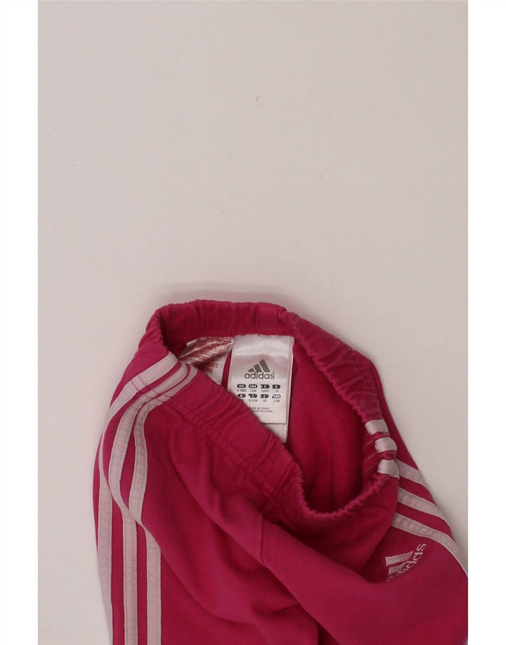ADIDAS Baby Girls Joggers Tracksuit Trousers 6-9 Months Pink Cotton Vintage Adidas and Second-Hand Adidas from Messina Hembry 