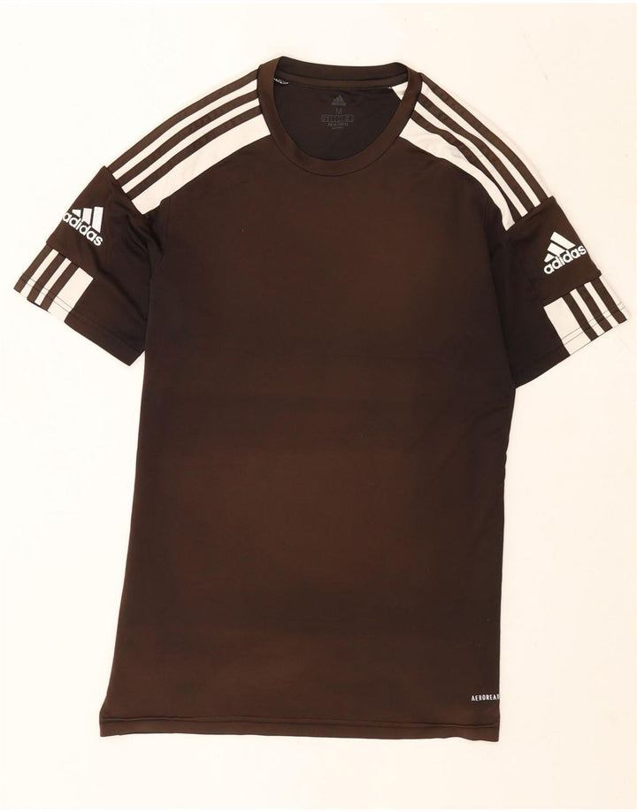 Adidas Mens Aeroready Camiseta Top Médio Preto Colorblock