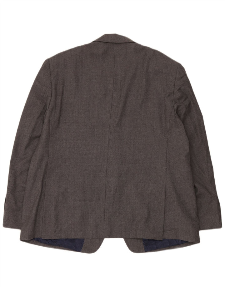 Jaqueta blazer masculina Marks & Spencer curta de 2 botões EU 58 4XL cinza