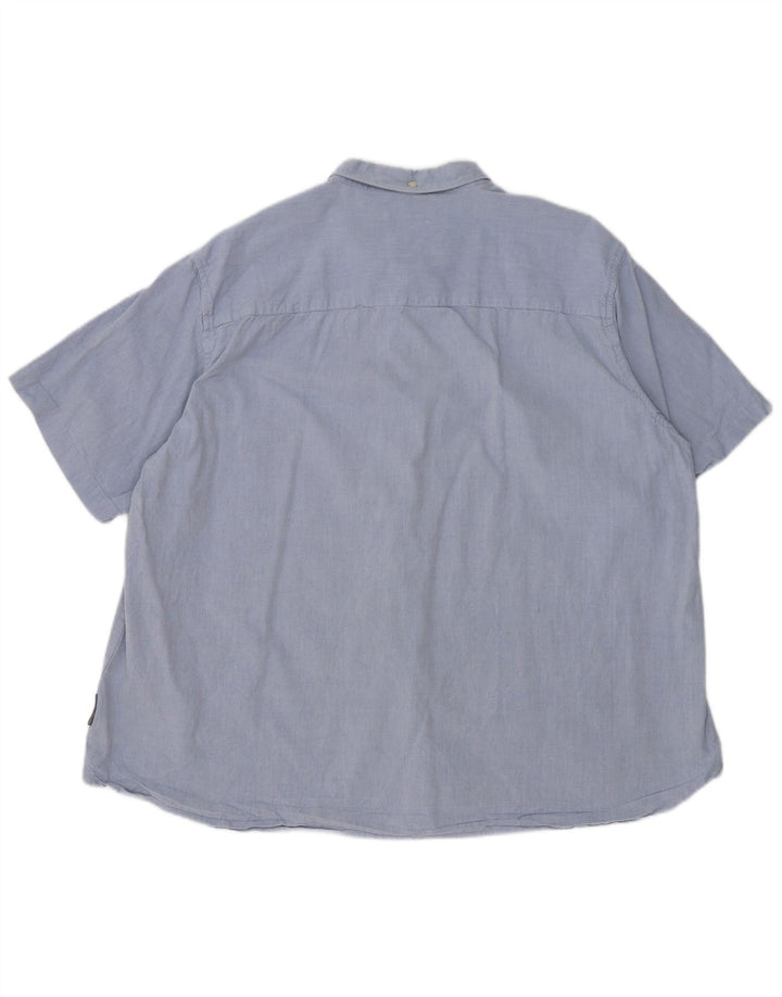 Camisa masculina de manga curta French Connection 2XL algodão azul