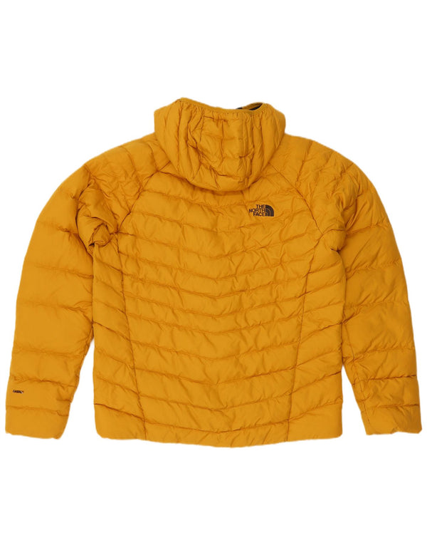 Jaqueta masculina acolchoada com capuz The North Face UK 40 grande poliéster amarelo